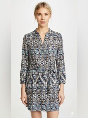 Tory Burch 100% Silk Tunic Dress Size 4 Flawed